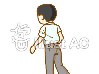 男子 後ろ姿 イラスト No 841506 無料イラストなら イラストac