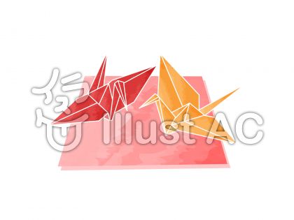 折り鶴のイラスト 日日oekaki
