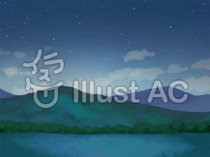 山 夜 イラスト No 5874 無料イラストなら イラストac