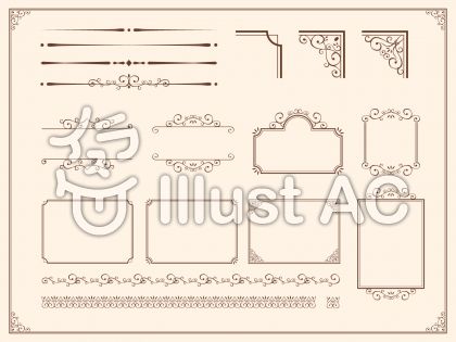 ビンテージフレームイラスト 無料イラストなら イラストac