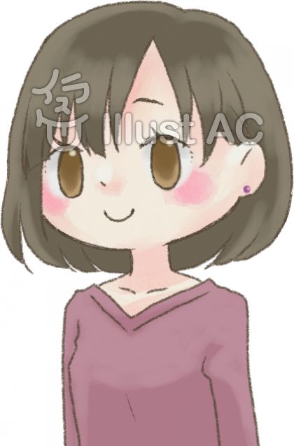 ボブヘアーの女の子イラスト No 無料イラストなら イラストac