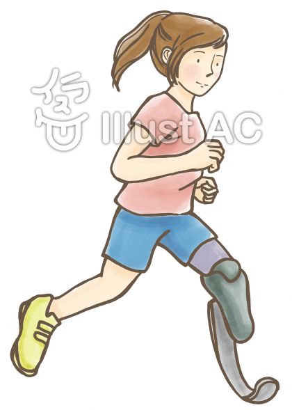 義足のランナーイラスト No 無料イラストなら イラストac