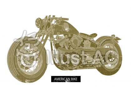 アメリカンバイクイラストイラスト No 無料イラストなら イラストac