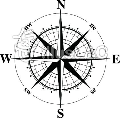 方位記号イラスト 無料イラストなら イラストac
