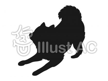 柴犬シルエットイラスト 無料イラストなら イラストac