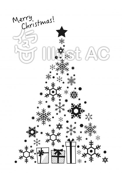ベスト50 クリスマスツリー イラスト 白黒 おしゃれ 動物ゾーン