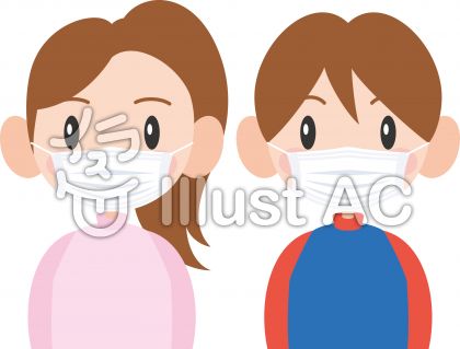 マスク 男子 女子イラスト No 9717 無料イラストなら イラストac