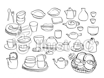 すべての動物の画像 ベスト50 食器 イラスト おしゃれ