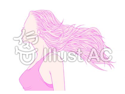 髪がなびくイラスト 無料イラストなら イラストac