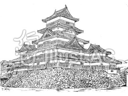 あなたのためのイラスト 75 松本 城 イラスト