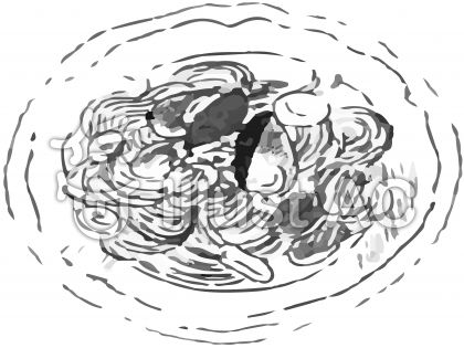 スパゲッティ イラスト 白黒 動物画像無料