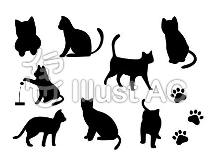 ねこシルエットイラスト No 無料イラストなら イラストac