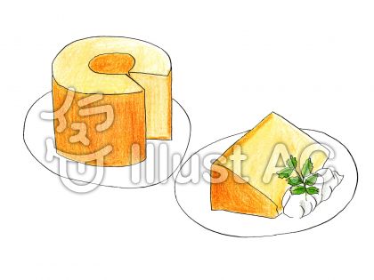 シフォンケーキイラスト No 無料イラストなら イラストac