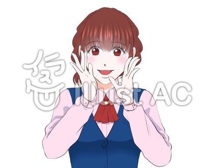 呼びかける女性イラスト No 無料イラストなら イラストac