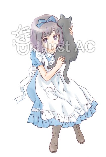 猫と女の子イラスト No 無料イラストなら イラストac