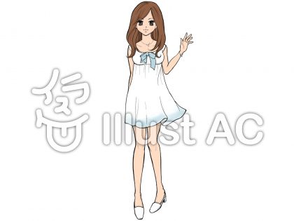 白いワンピースイラスト 無料イラストなら イラストac