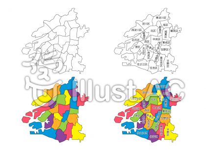 大阪市地図イラスト 無料イラストなら イラストac