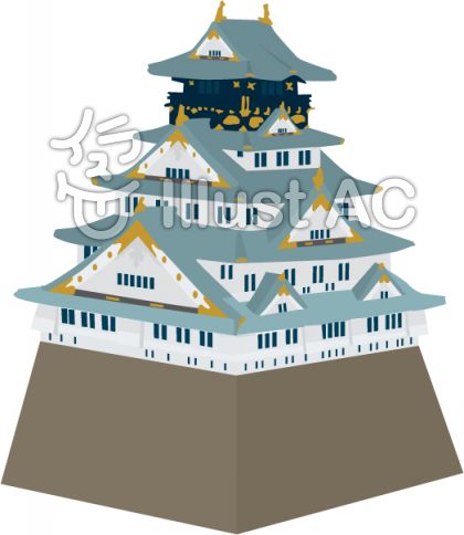 コンプリート かわいい 大阪 城 イラスト 簡単 美しい芸術