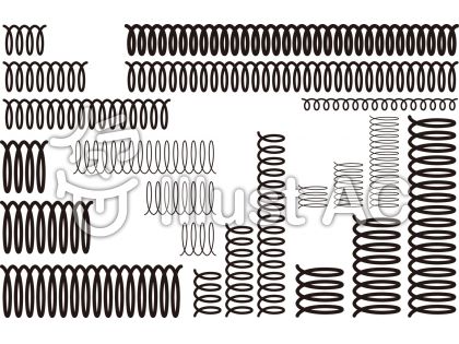 スプリング ばね サス セット イラスト No 無料イラストなら イラストac
