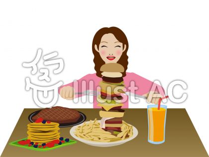 暴飲暴食イラスト 無料イラストなら イラストac