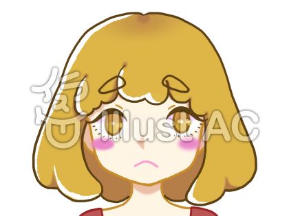 茶髪の女の子 悲しい顔イラスト No 無料イラストなら イラストac