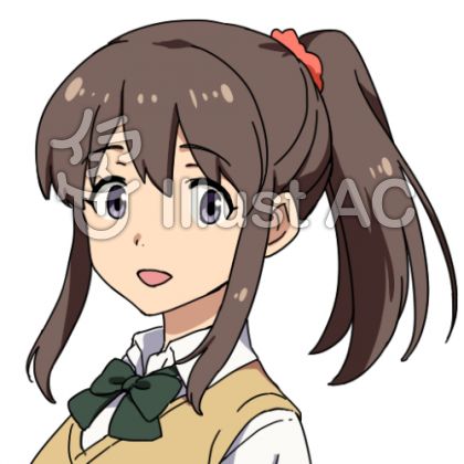 アニメ風イラスト 制服の女の子イラスト No 無料イラストなら イラストac