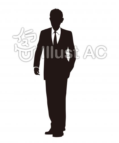 スーツシルエットイラスト 無料イラストなら イラストac
