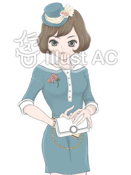 モダンガールイラスト 無料イラストなら イラストac