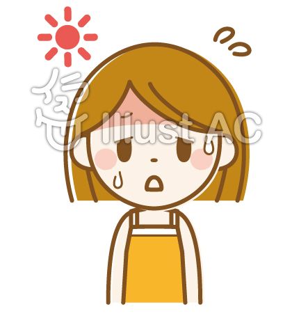 暑さにうなだれる女性イラスト No 無料イラストなら イラストac