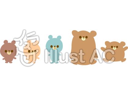 ゆるいクマのキャラクターイラストイラスト No 無料イラストなら イラストac