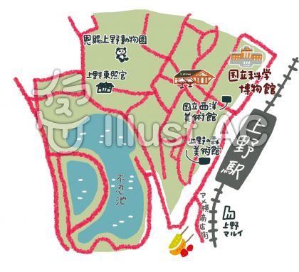 上野マップイラスト No 無料イラストなら イラストac