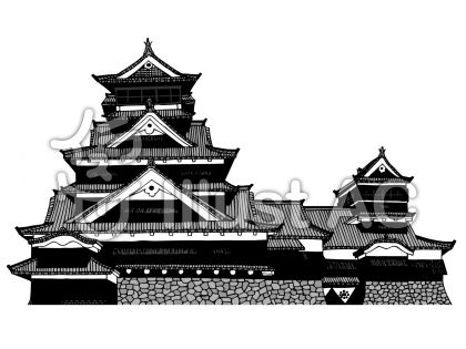 最高の無料イラスト 新鮮なイラスト 熊本 城