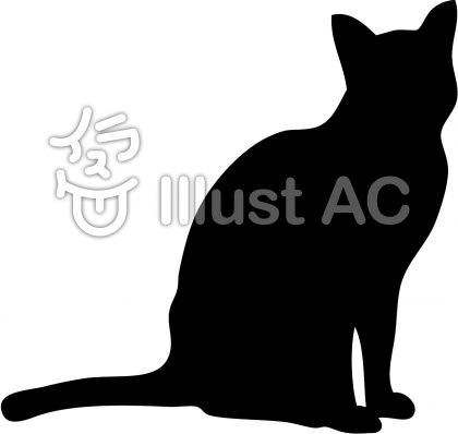 動物画像のすべて 綺麗な猫 イラスト シルエット 座る