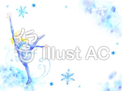 フィギュアスケート水彩壁紙イラスト No 無料イラストなら イラストac