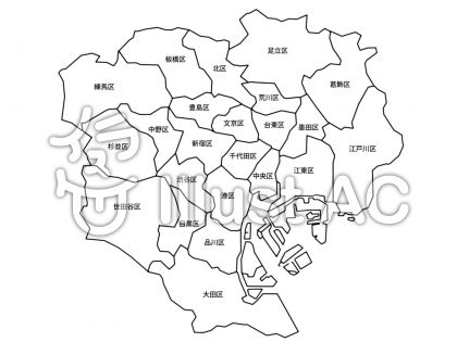 東京23区地図イラスト No 無料イラストなら イラストac