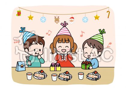 幼児 クリスマスパーティーイラスト No 1258147 無料イラストなら イラストac