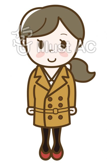 トレンチコートイラスト 無料イラストなら イラストac