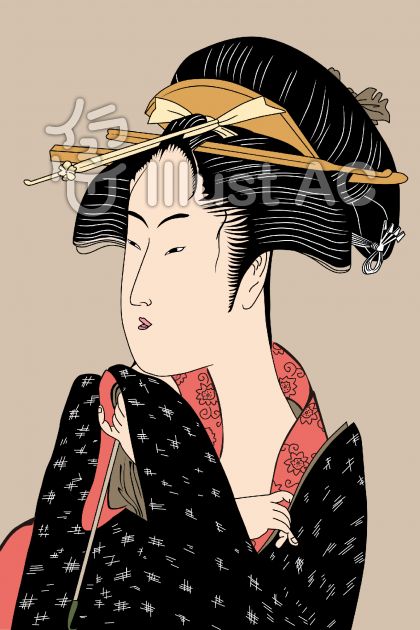 着物美女イラスト 無料イラストなら イラストac