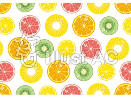 夏の果物の壁紙パターンイラスト No 無料イラストなら イラストac