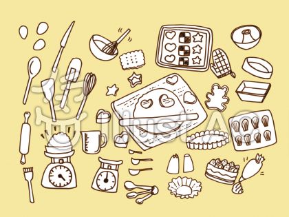 お菓子作り道具イラスト No 無料イラストなら イラストac