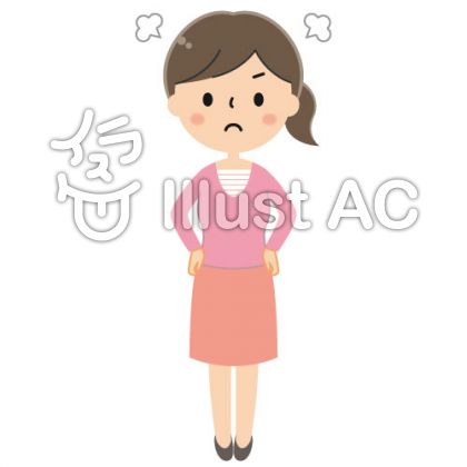 怒る女性 イライラ 女の子 主婦イラスト No 無料イラストなら イラストac