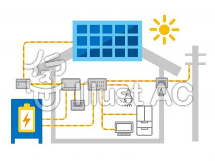 太陽光発電イラスト 無料イラストなら イラストac