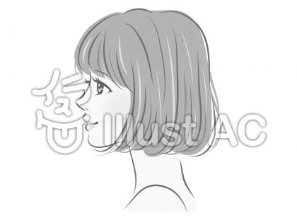 あなたのためのイラスト 無料印刷可能女の子 横顔 イラスト 右向き