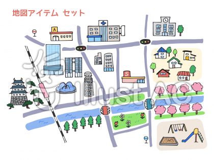 ベスト50 かわいい 手書き 地図 イラスト 日本のイラスト