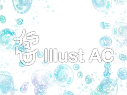 水の泡キラキラフレームイラスト No 無料イラストなら イラストac