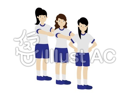 整列する女子学生イラスト No 無料イラストなら イラストac
