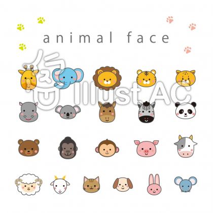 100以上 動物 顔 イラスト かわいい 無料 最高の壁紙のアイデアcahd