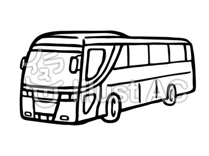 観光 バス バス イラスト かわいい