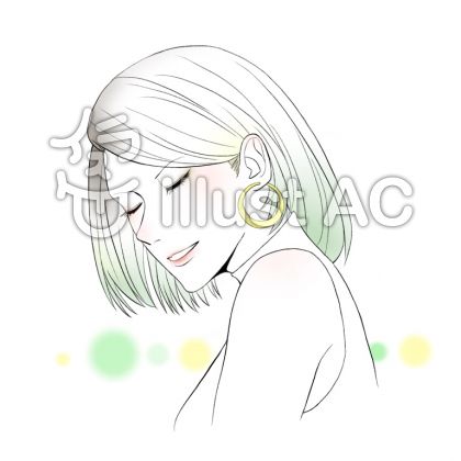 髪を耳にかけた女性イラスト No 無料イラストなら イラストac