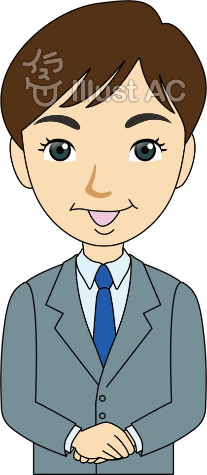 スーツ姿の男性 挨拶や受付のイメージイラスト No 無料イラストなら イラストac